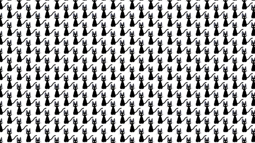 Minimalist Jiji Wallpaper: Repeating Pattern on White Background