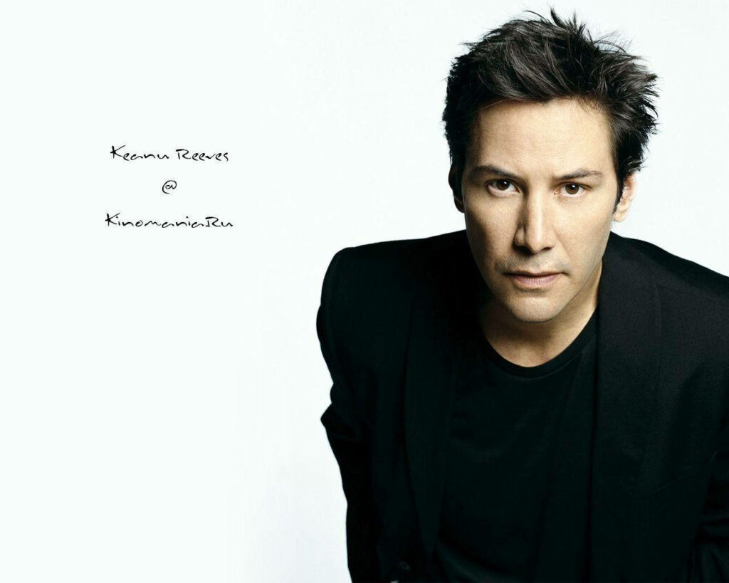 Minimalist Keanu Reeves Wallpaper: Sleek Design with Copy Space