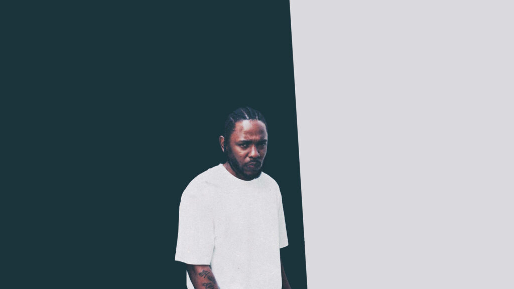 Minimalist Kendrick Lamar Wallpaper: Stylish Two-Toned Background