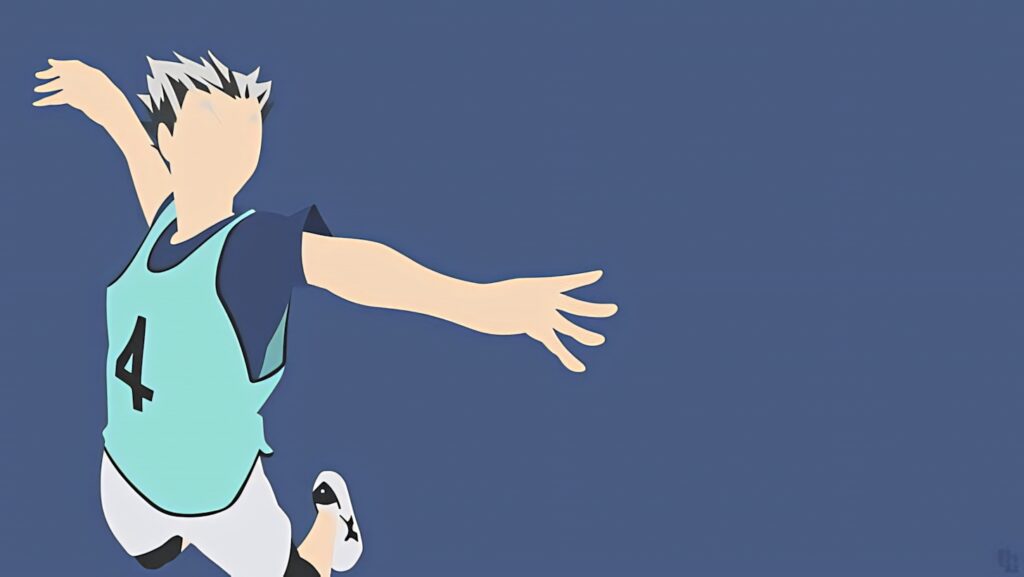 Minimalist Kōtarō Bokuto Desktop Wallpaper - Haikyuu!! Design