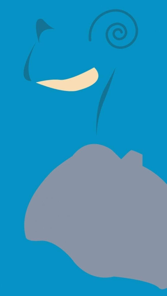 Serene Blue Lapras Minimalist Wallpaper - Artistic Background Design