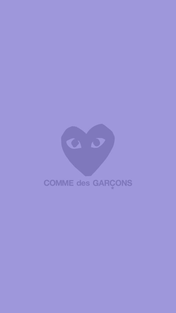 Minimalist Lavender Wallpaper with Comme des Garçons Heart Logo