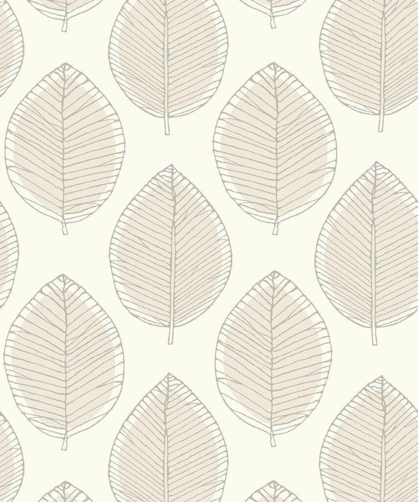 Minimalist Leaf Sketch Wallpaper for a Soothing iPhone Background