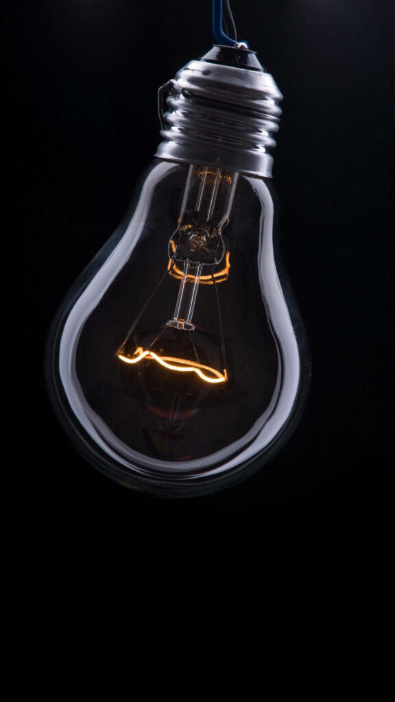 Minimalist 3D Light Bulb Wallpaper for Android Phones