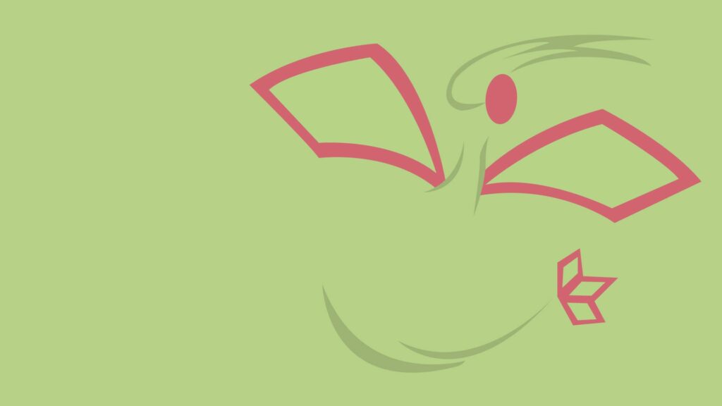 Light Green Minimalist Wallpaper with Abstract Bird Design
