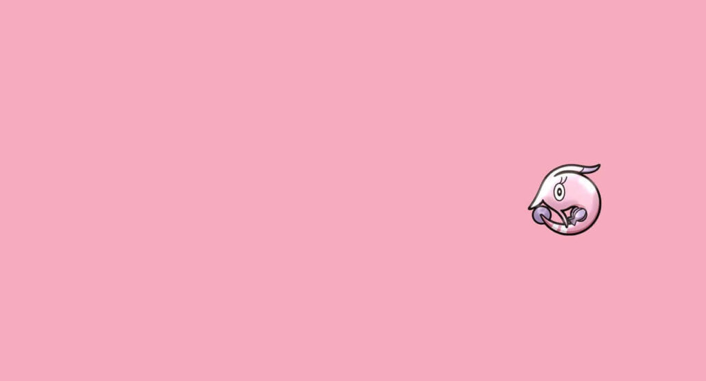 Minimalist Light Pink Gorebyss Desktop Wallpaper - Clean Background