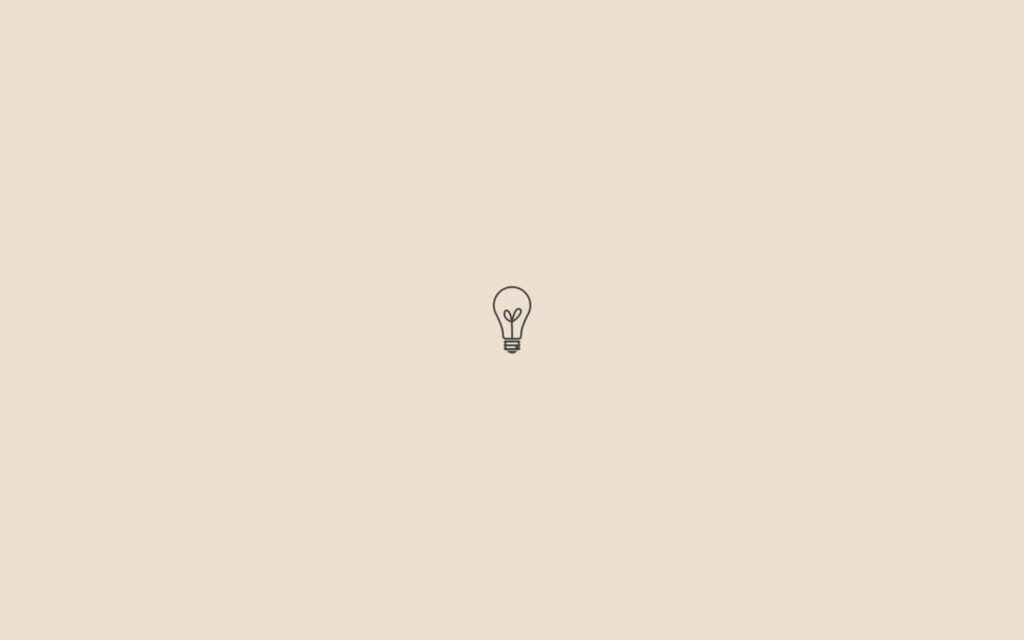 Minimalist Lightbulb Wallpaper: Simple Idea on Beige Background