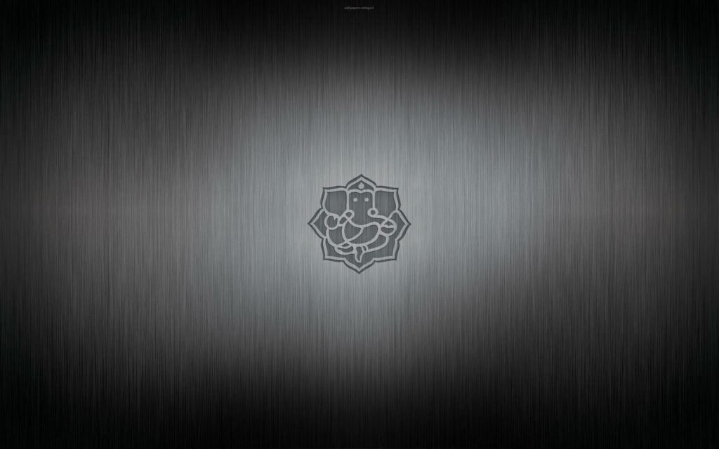 Minimalist Lord Ganesh Wallpaper with Sleek Metallic Gradient