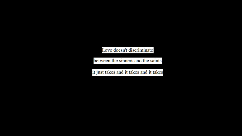 Minimalist Love Quote Wallpaper: Black Background, White Text