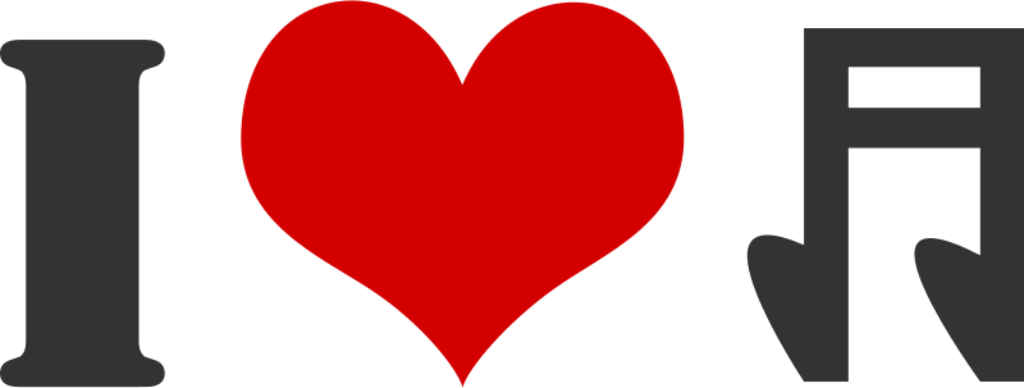 Bold Minimalist Love for Music Graphic Wallpaper Background