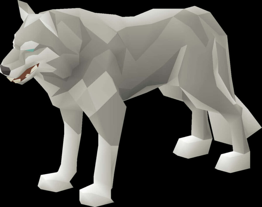Minimalist Low Poly Wolf Wallpaper in Grayscale - Abstract Design