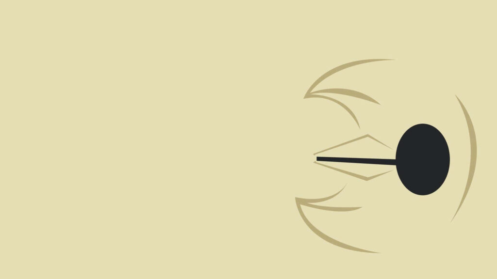 Minimalist Lunatone Wallpaper: Serene Psychic/Rock Design