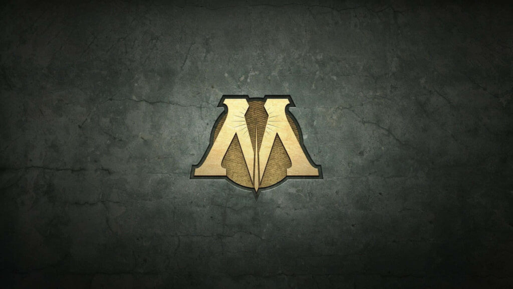 Elegant Minimalist Wallpaper with M Emblem on Dark Textured Background