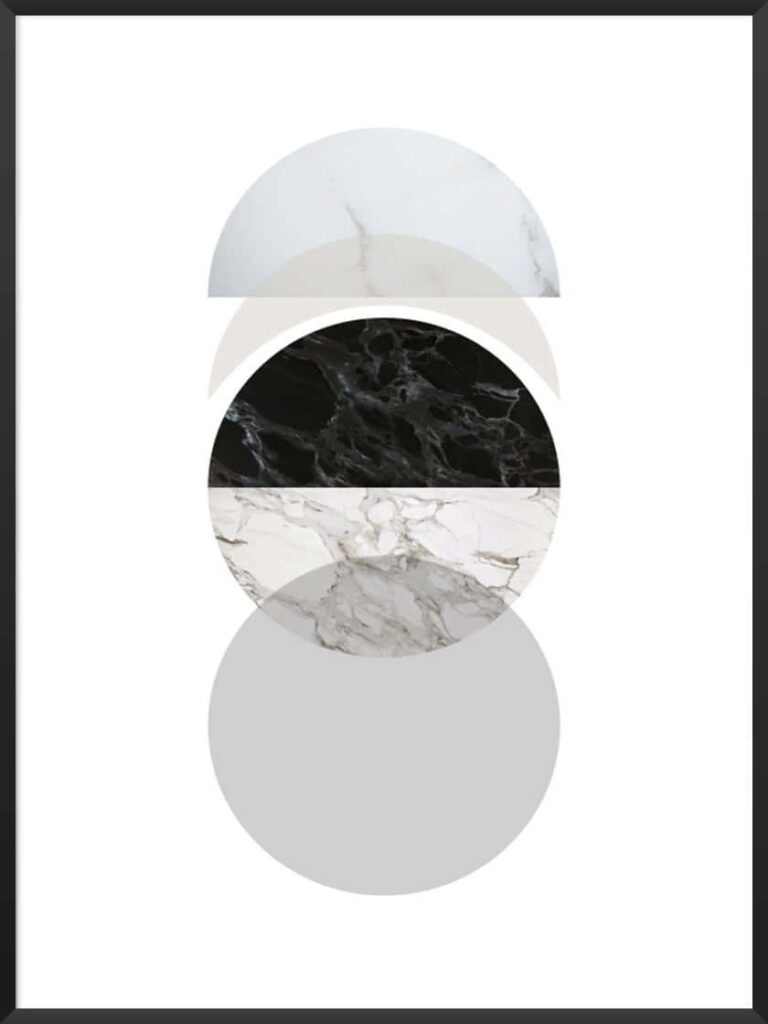 Modern Minimalist Marble Wallpaper with Interlocking Circles