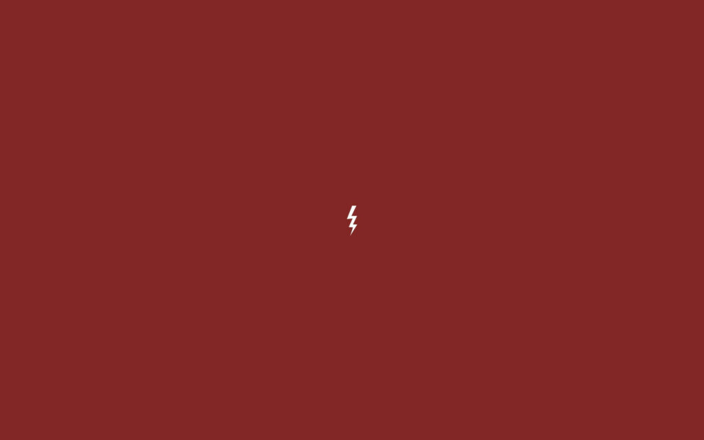 Minimalist Maroon Wallpaper with White Lightning Bolt Design