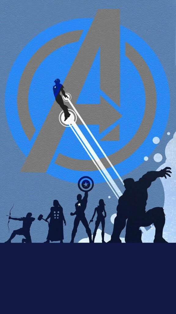 Minimalist Avengers Art Wallpaper for iPhone - Iconic Silhouettes