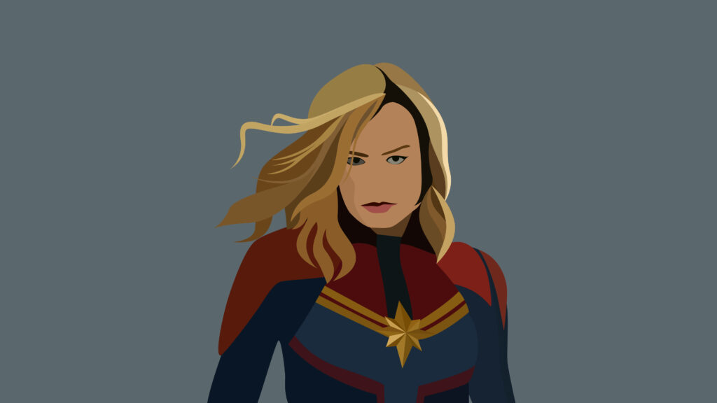 Minimalist Marvel Superhero Wallpaper: Simple Lines & Muted Colors
