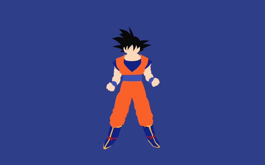 Minimalist Master: Goku's Majestic Power in 4K Ultra HD Wallpaper