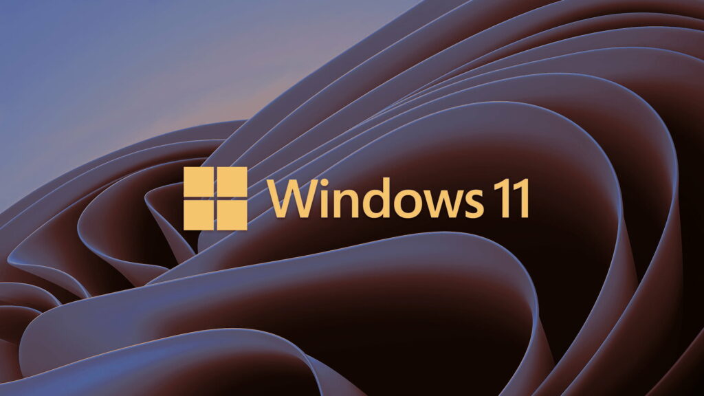 Mauve Minimalism: Captivating Windows 11 Logo in HD Wallpaper