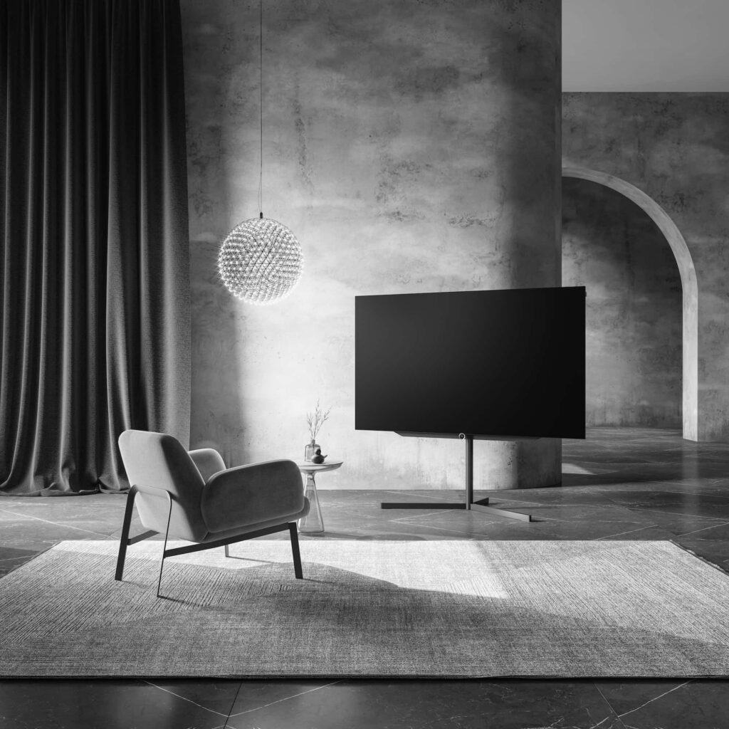 Minimalist Monochromatic Living Space Wallpaper with Modern Design