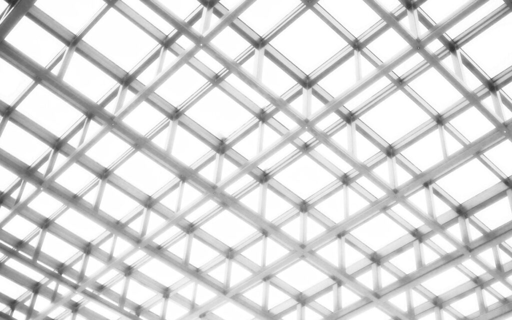 Minimalist Monochrome Wallpaper: Geometric Lines & Squares Design
