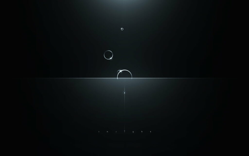 Abstract Lunar Minimalism: A White Digital Artwork HD Wallpaper Background with Text