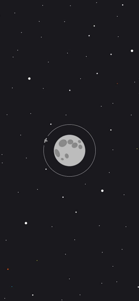 Minimalist Moon and Stars Wallpaper: Serene Black Background Design