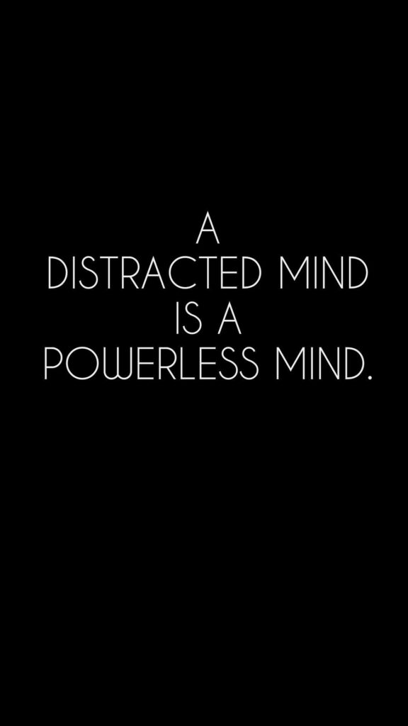 Minimalist Motivational Wallpaper: Focus & Clarity on Black Background