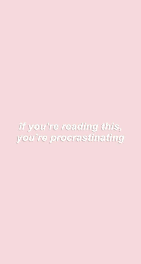Motivational Minimalist Wallpaper: Stay Focused on Soft Pink Background