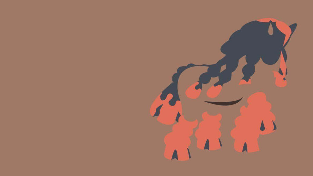 Minimalist Mudsdale Wallpaper: Bold Colors & Unique Pokémon Design