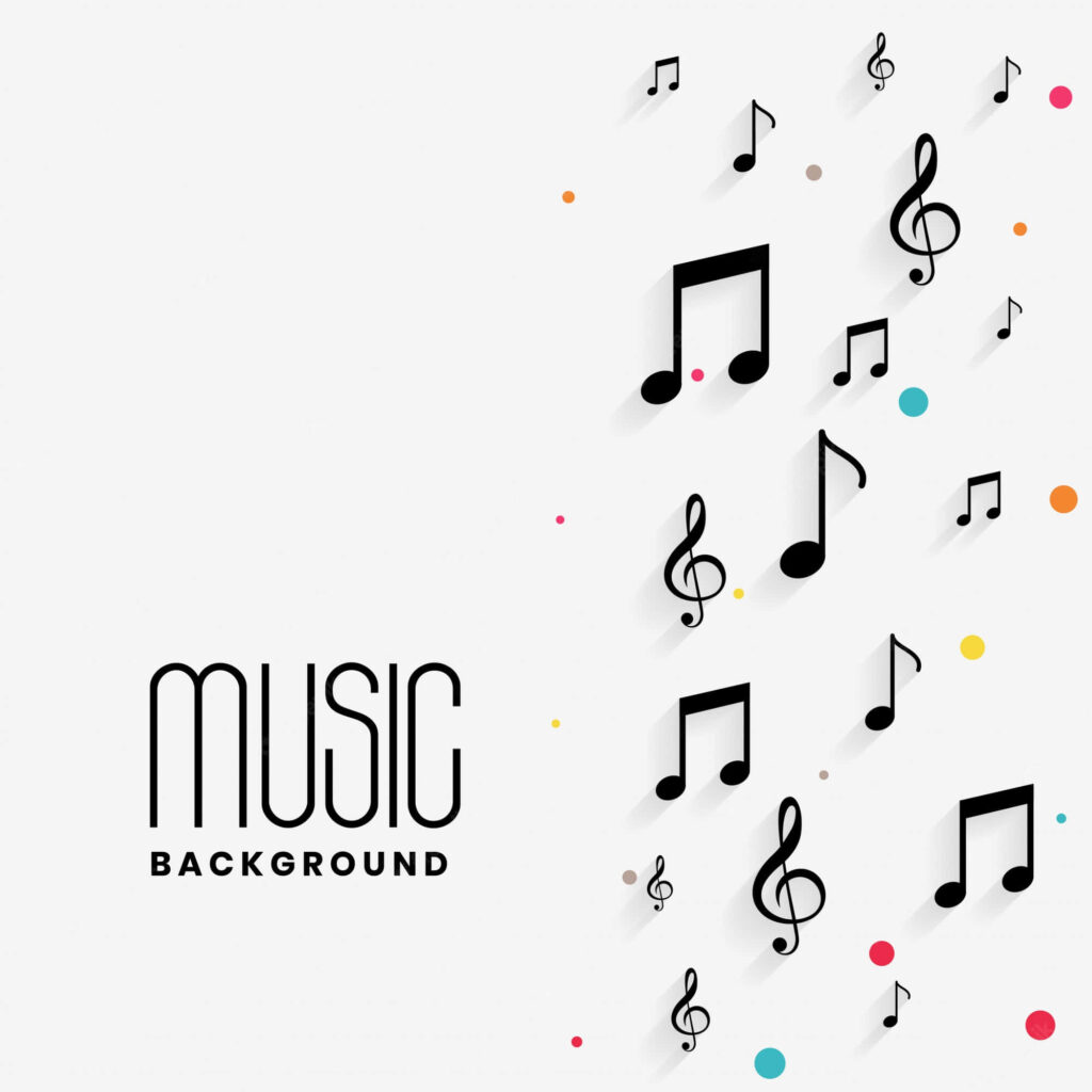 Stylish Music Notes & Clefs Wallpaper - Modern Art Design