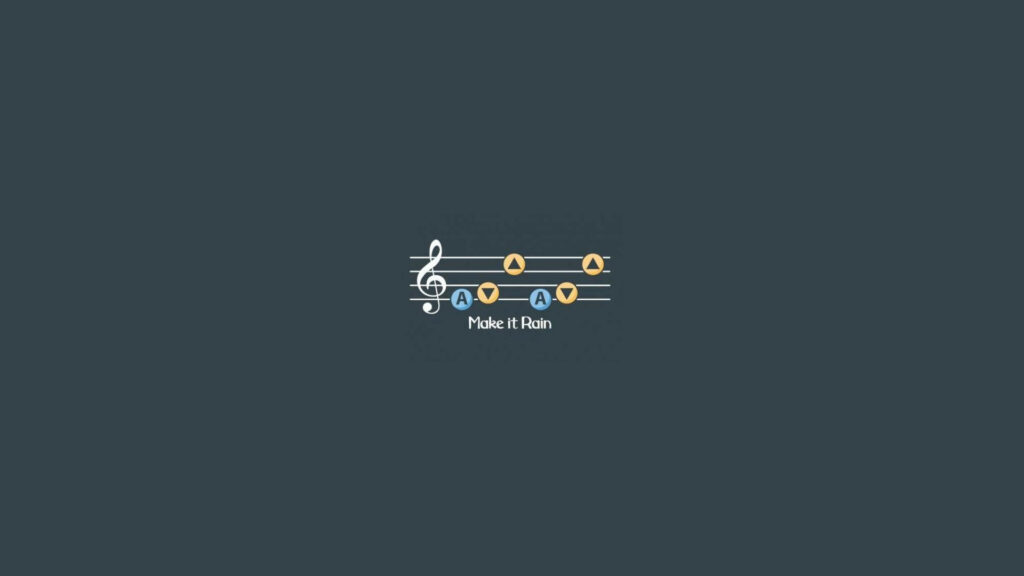 Make It Rain: Minimalist Music-Themed Wallpaper for Creatives
