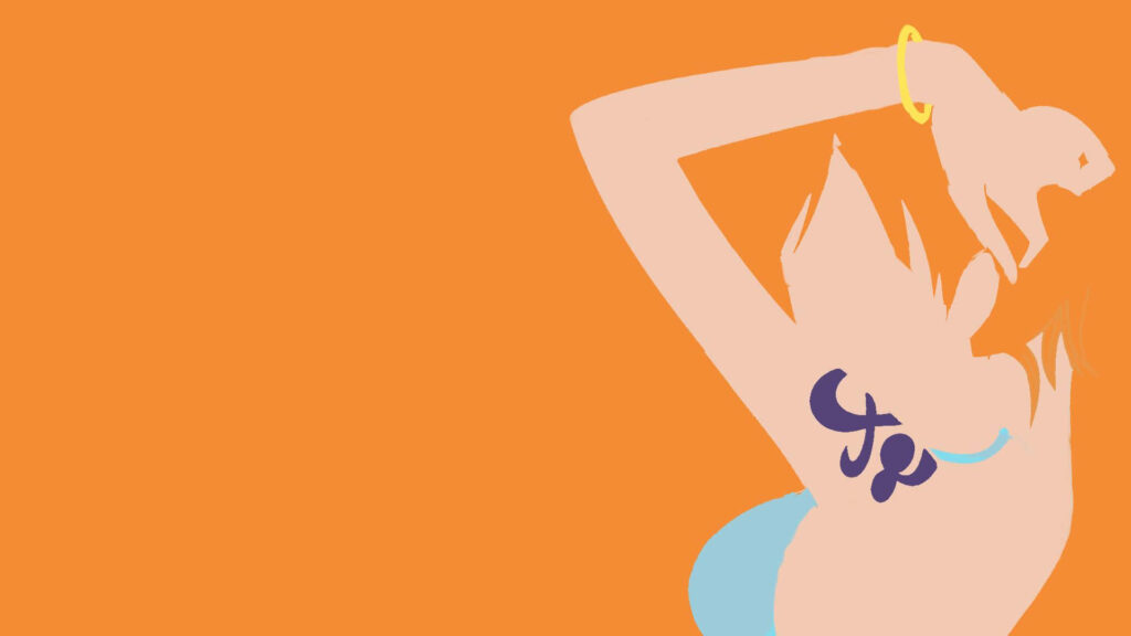Minimalist Nami Wallpaper | One Piece Navigator Art Design