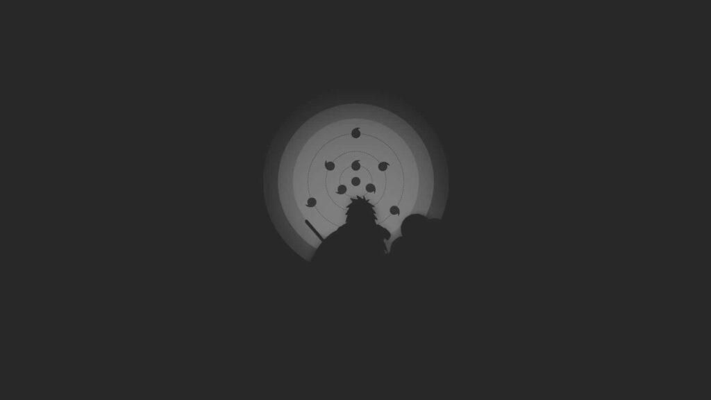 Minimalist Naruto Wallpaper: Silhouette with Rinnegan Design
