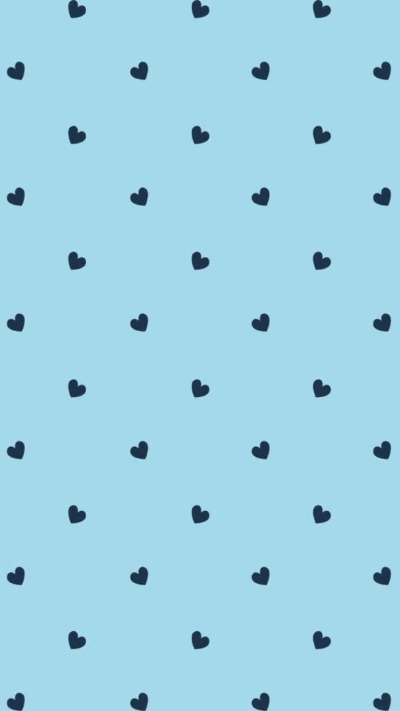 Minimalist navy blue hearts on pastel background iPhone wallpaper for a sleek modern look