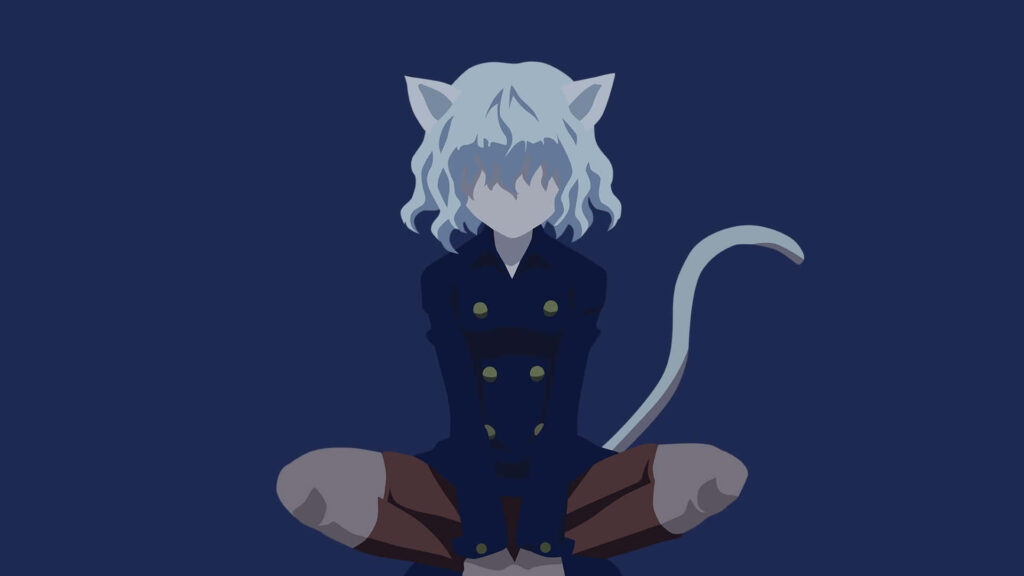 Minimalist Neferpitou Wallpaper - Hunter X Hunter Dark Blue Design