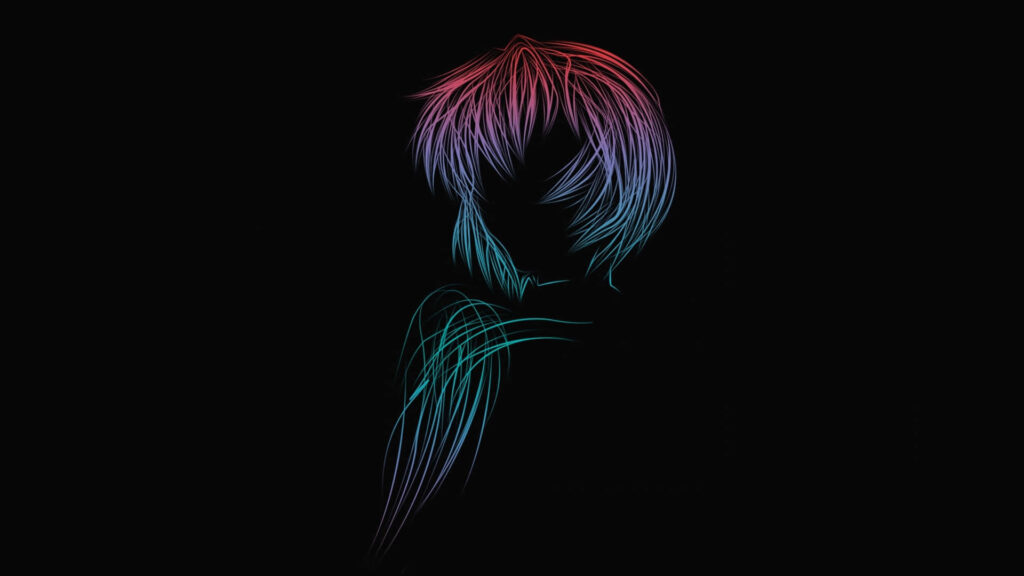 Captivating Minimalist Neon Silhouette Wallpaper - Urban Aesthetic
