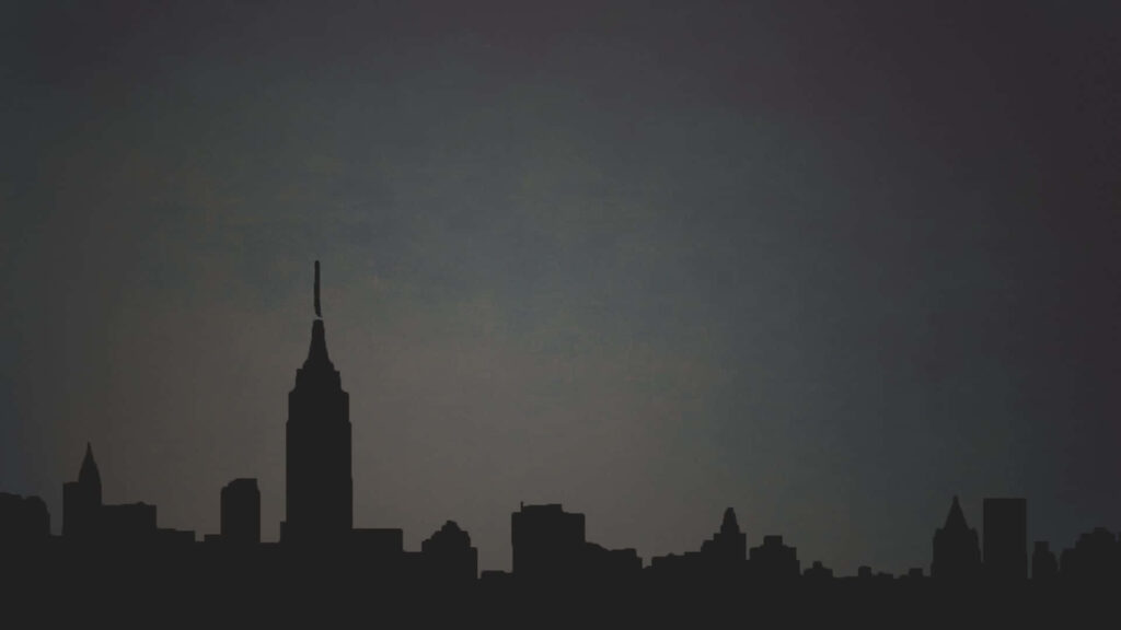Minimalist New York City Skyline Wallpaper with Gradient Background