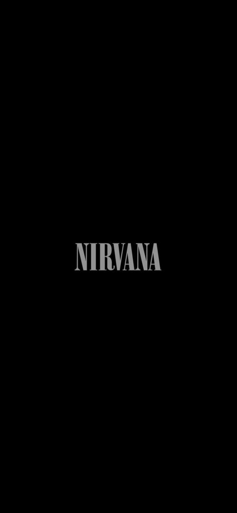 Minimalist Nirvana Wallpaper: Bold Black Background Design
