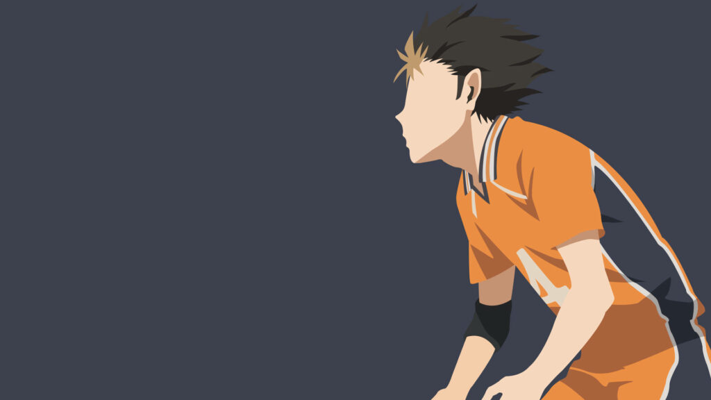 Nishinoya Minimalist Wallpaper | Haikyuu!! Vector Art