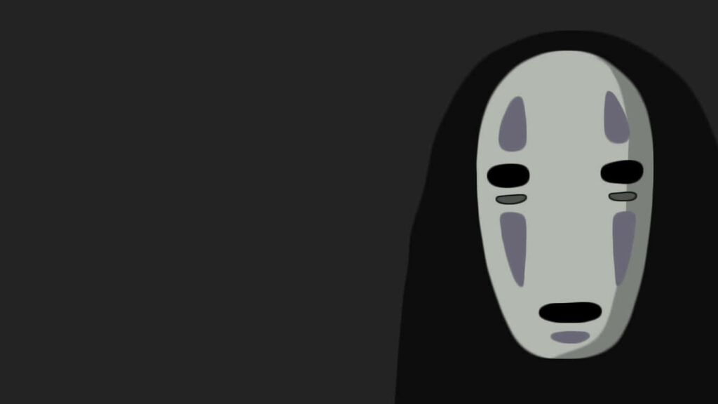 Minimalist No-Face Wallpaper: Mysterious Design on Dark Background