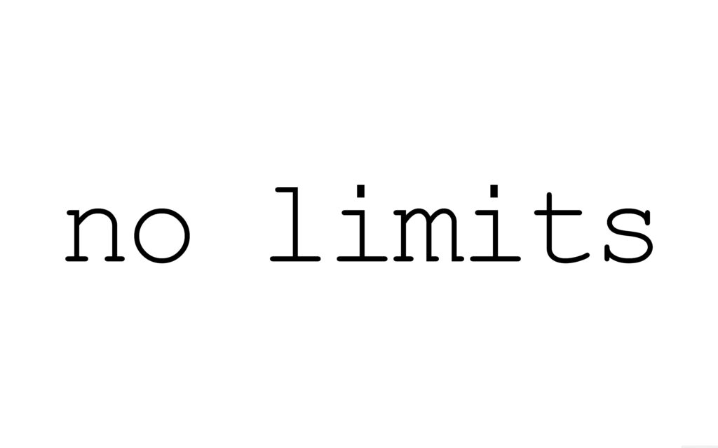 Minimalist 'No Limits' Wallpaper: Inspiring Typewriter Design