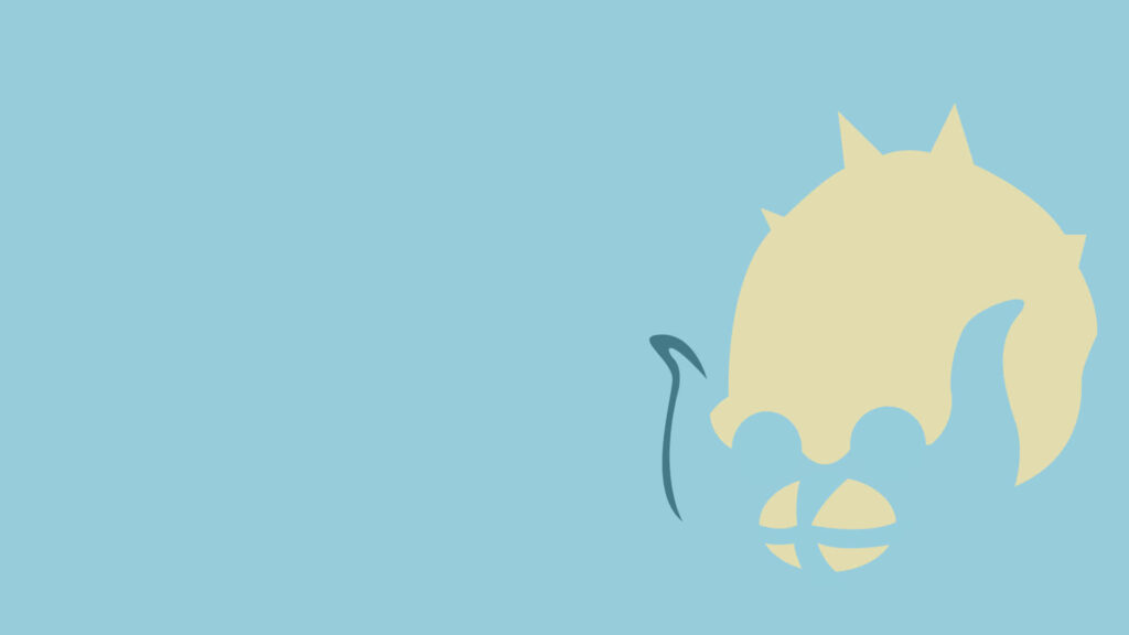 “Minimalist Omastar Wallpaper in Pale Yellow & Blue Against Light Background”