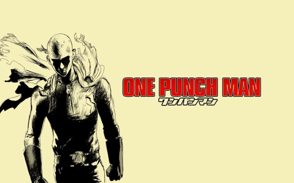 Minimalist Saitama Wallpaper: Effortless Strength from One-Punch Man