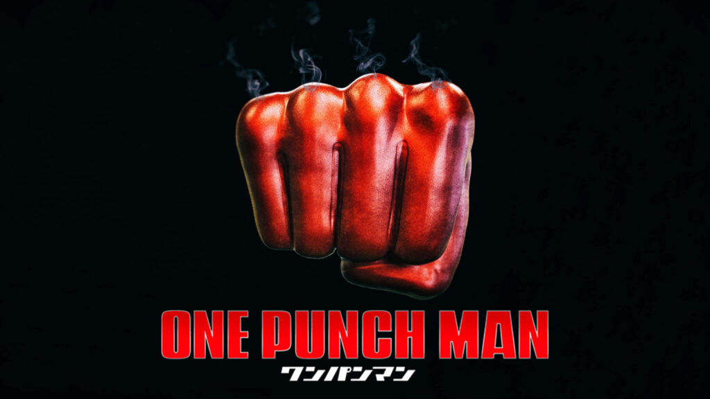 Minimalist One Punch Man Wallpaper: Saitama's Powerful Fist Design