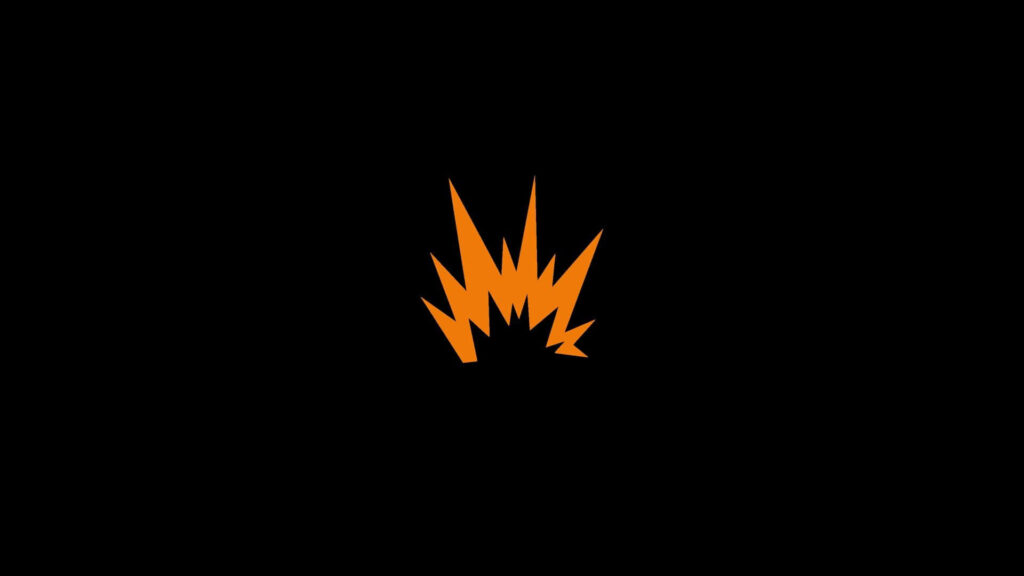 Elegant Orange Abstract Explosion Wallpaper on Black - 1080p Design