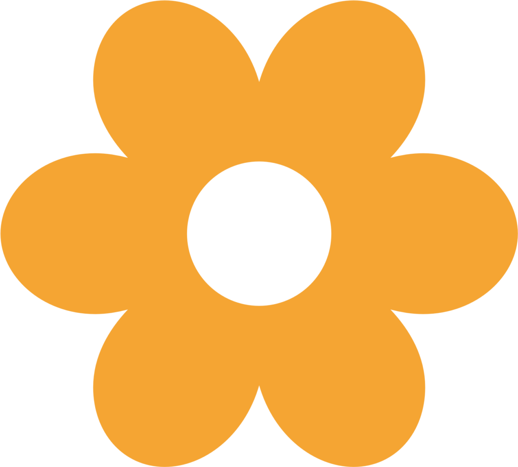 Minimalist Orange Flower Wallpaper: Clean & Cheerful Design