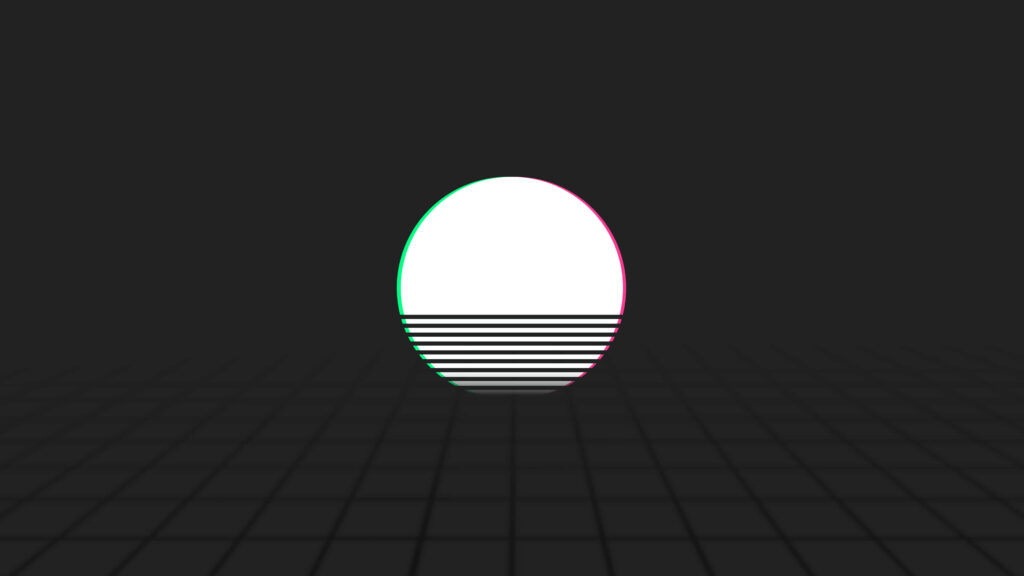 Modern Minimalist Wallpaper: Oval Stripes on Dark Grid Background