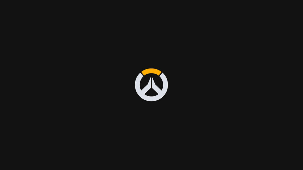 Minimalist Overwatch Logo Wallpaper on Black Background