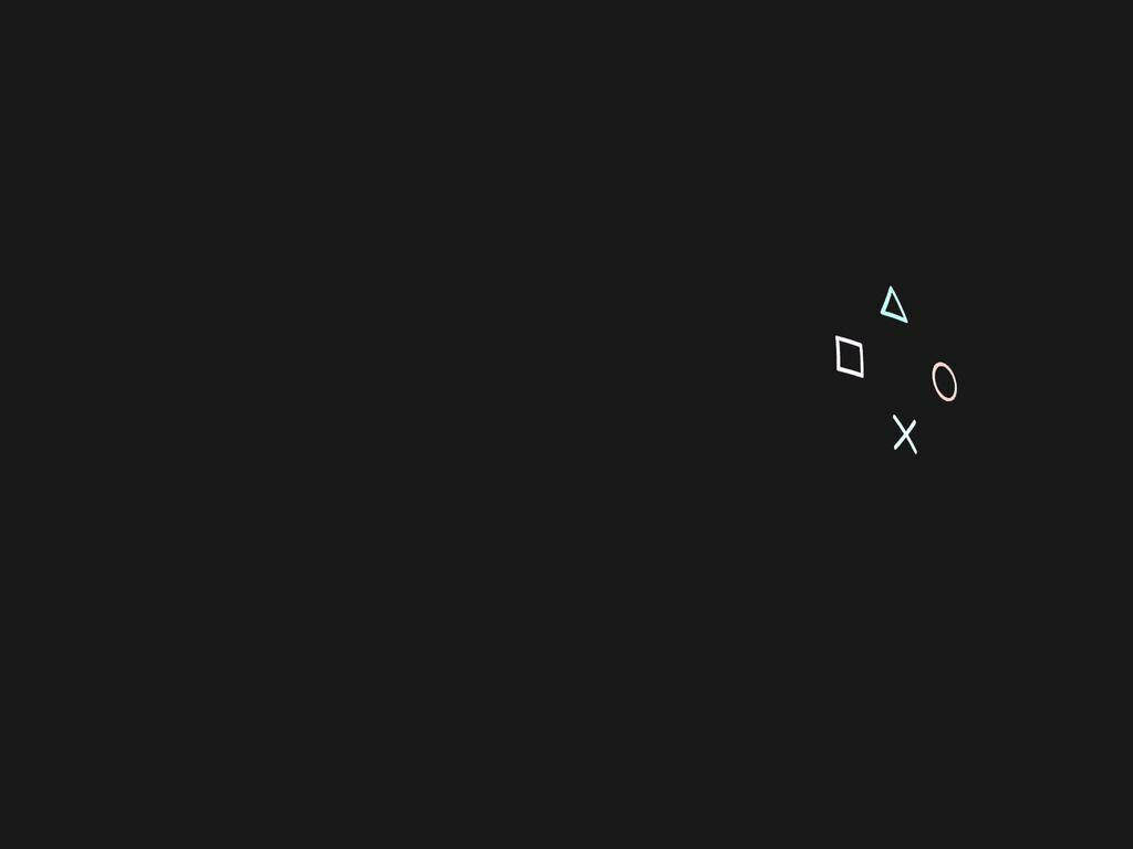 Minimalist PSP Wallpaper: Iconic Controller Buttons on Black Background